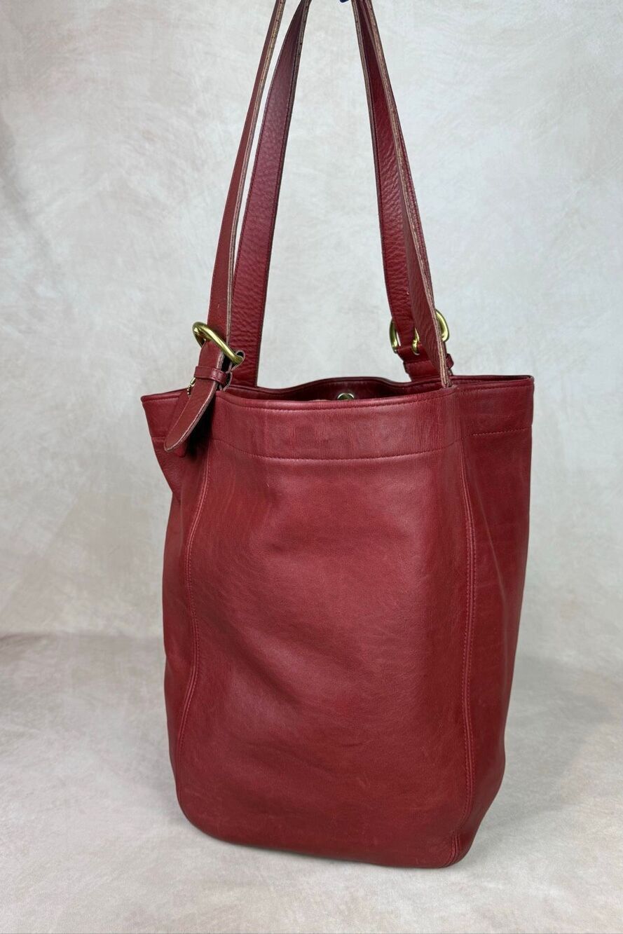Vintage Coach 4082 Berry SoHo XL Buckle Bag 1990s Leather READ